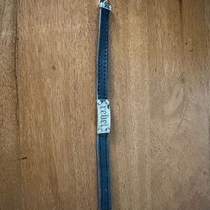 Cynthia Gale 925 Silver and Leather Bracelet Rebel